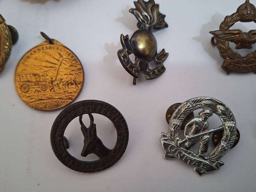 Collection of military badges