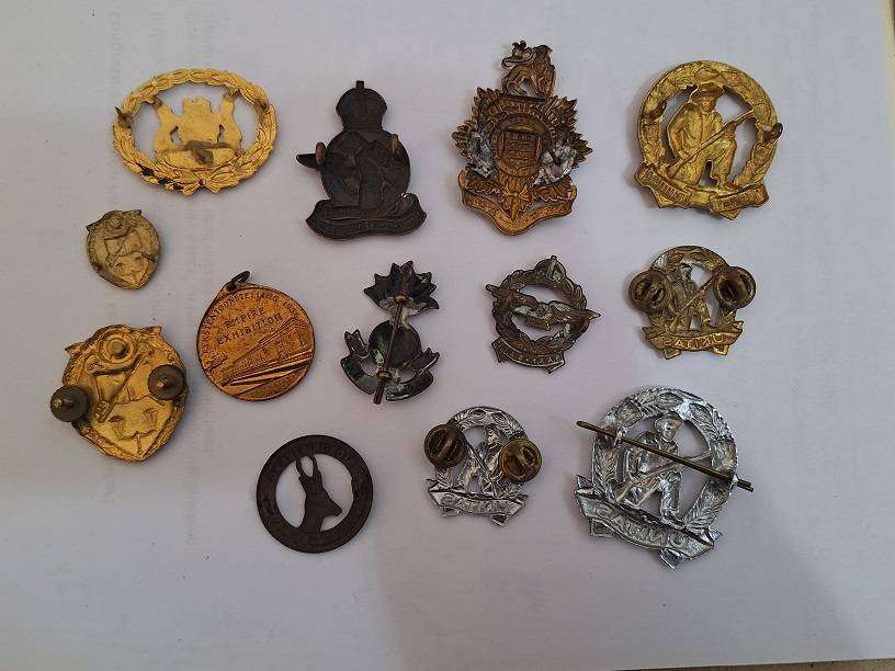 Collection of military badges