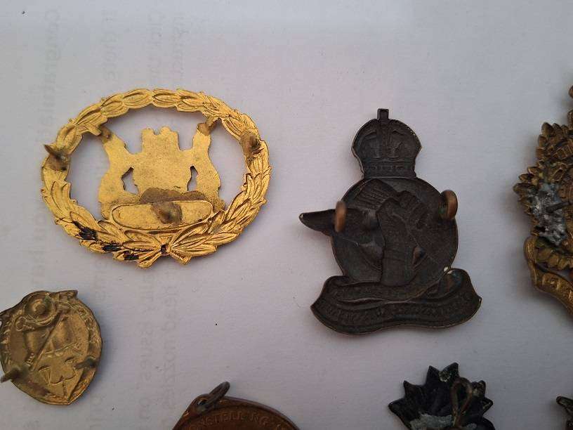 Collection of military badges