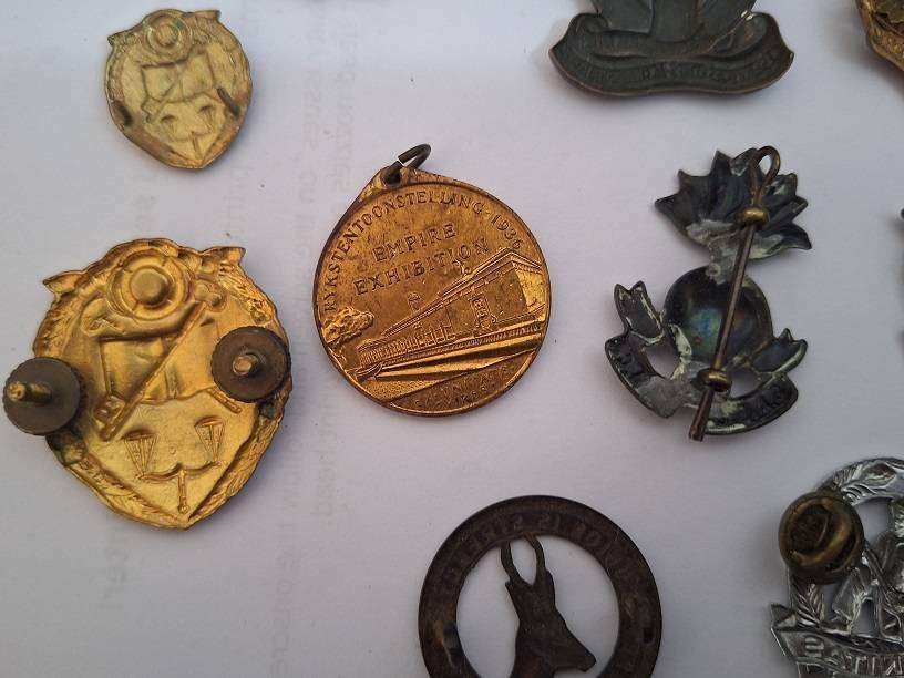 Collection of military badges
