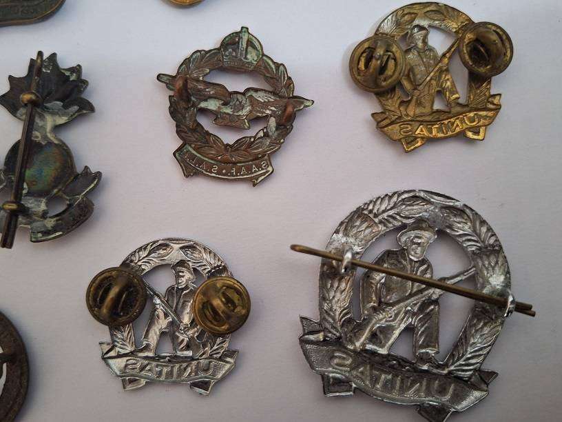 Collection of military badges