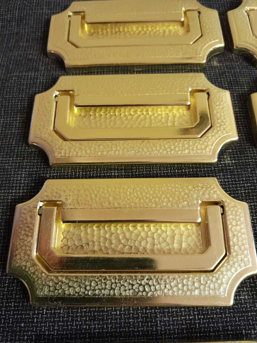Vintage metal door pull handles x 8