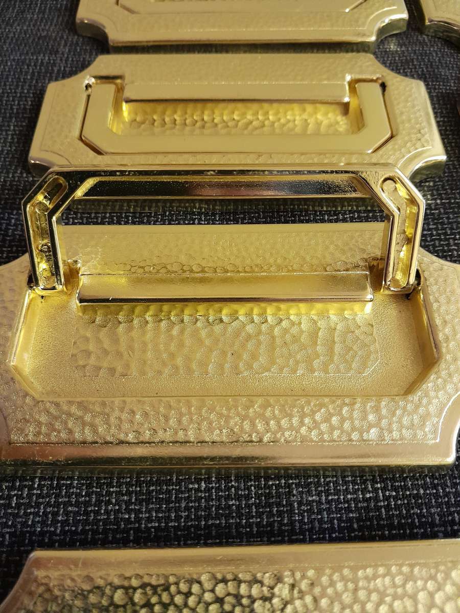 Vintage metal door pull handles x 8