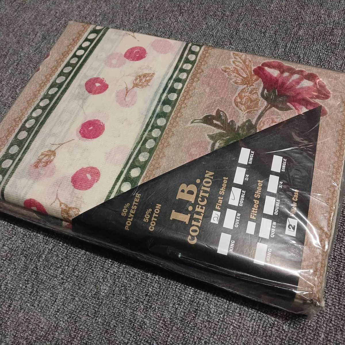 Double bed 2x flat sheets + 2x pillow cases