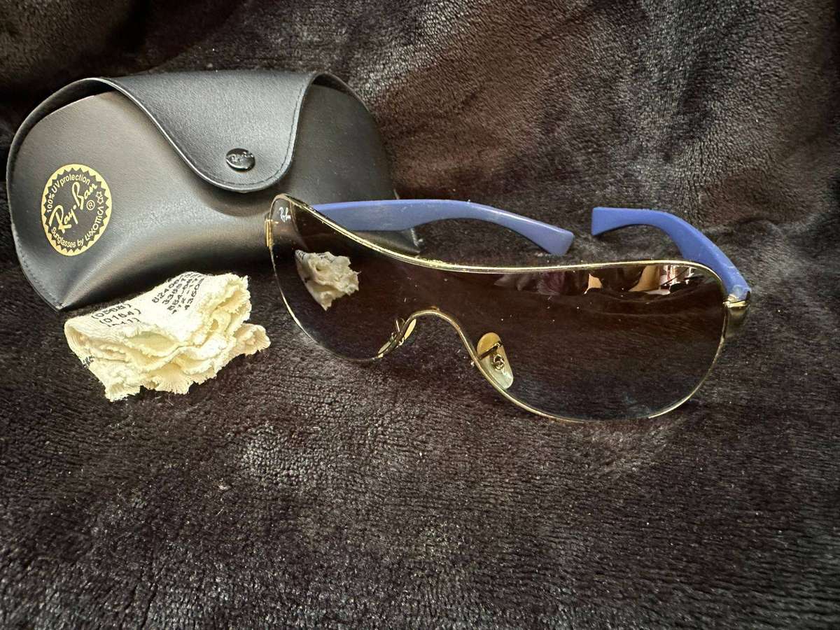 Authentic Ray-Ban RB3471 Youngster Shield Wrap Sunglasses + Original Case