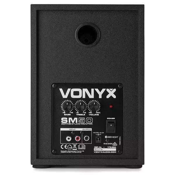 VONYX 178.954VX SM50 SCTIVE STUDIO MONITOR 5.25 INCH (PAIR) - BLACK