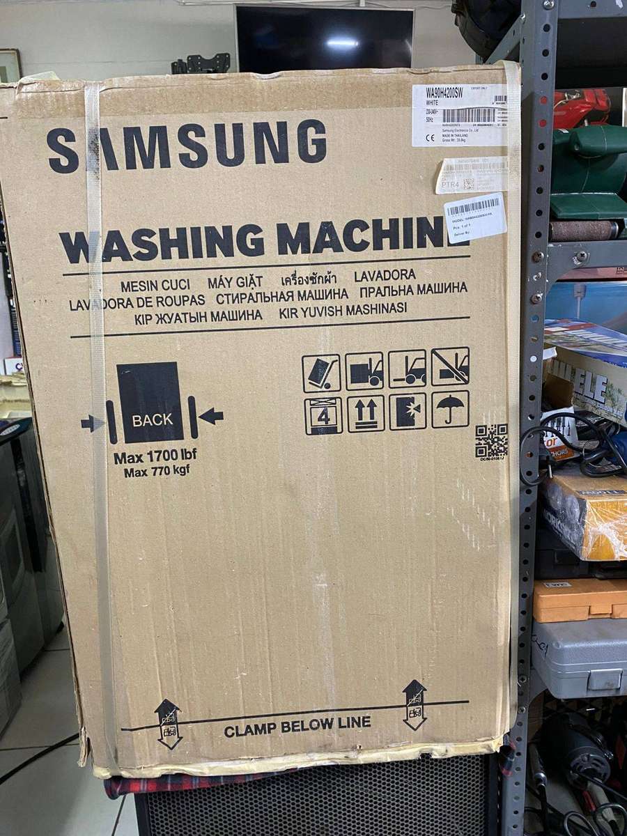 SAMSUNG 9KG WASHING MACHINE TOP LOADER - MODEL-WA90H4200SW