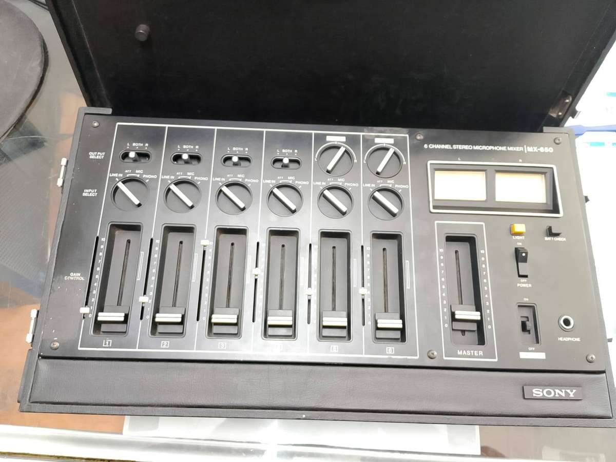 SONY MX-650 AUDIO 6-CHANNEL STEREO OUTPUT MICROPHONE MIXER