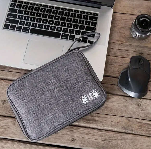 Travel Storage Bag, Double Waterproof And Dustproof Portable Storage Bag, Data Cable.
