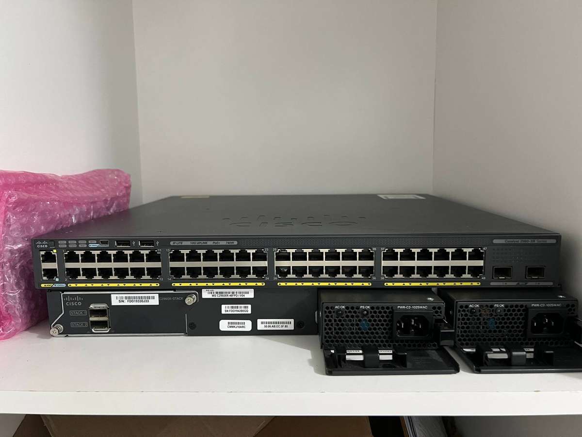 Cisco WS-C2960XR-48FPD-I Gigabit POE Switch with 10G SFP+ uplinks