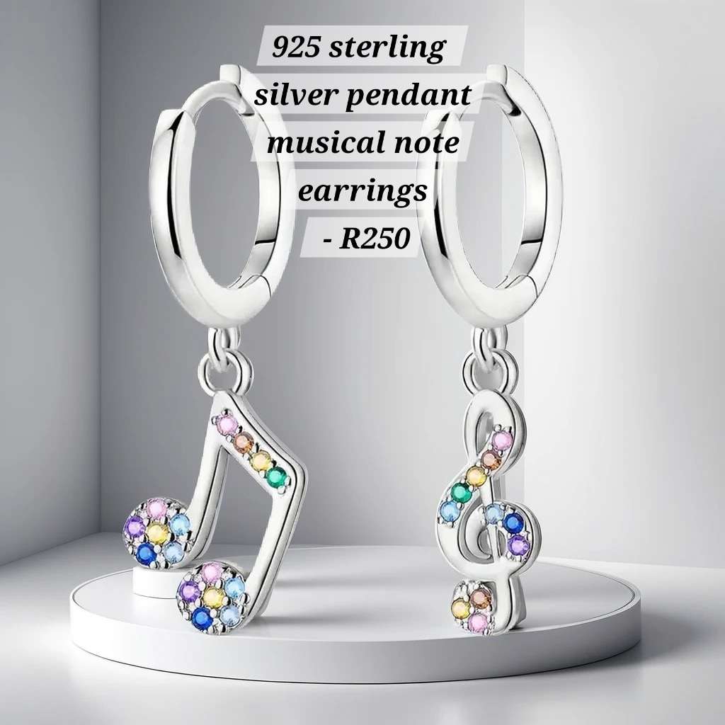 S925 Musical Note Earrings