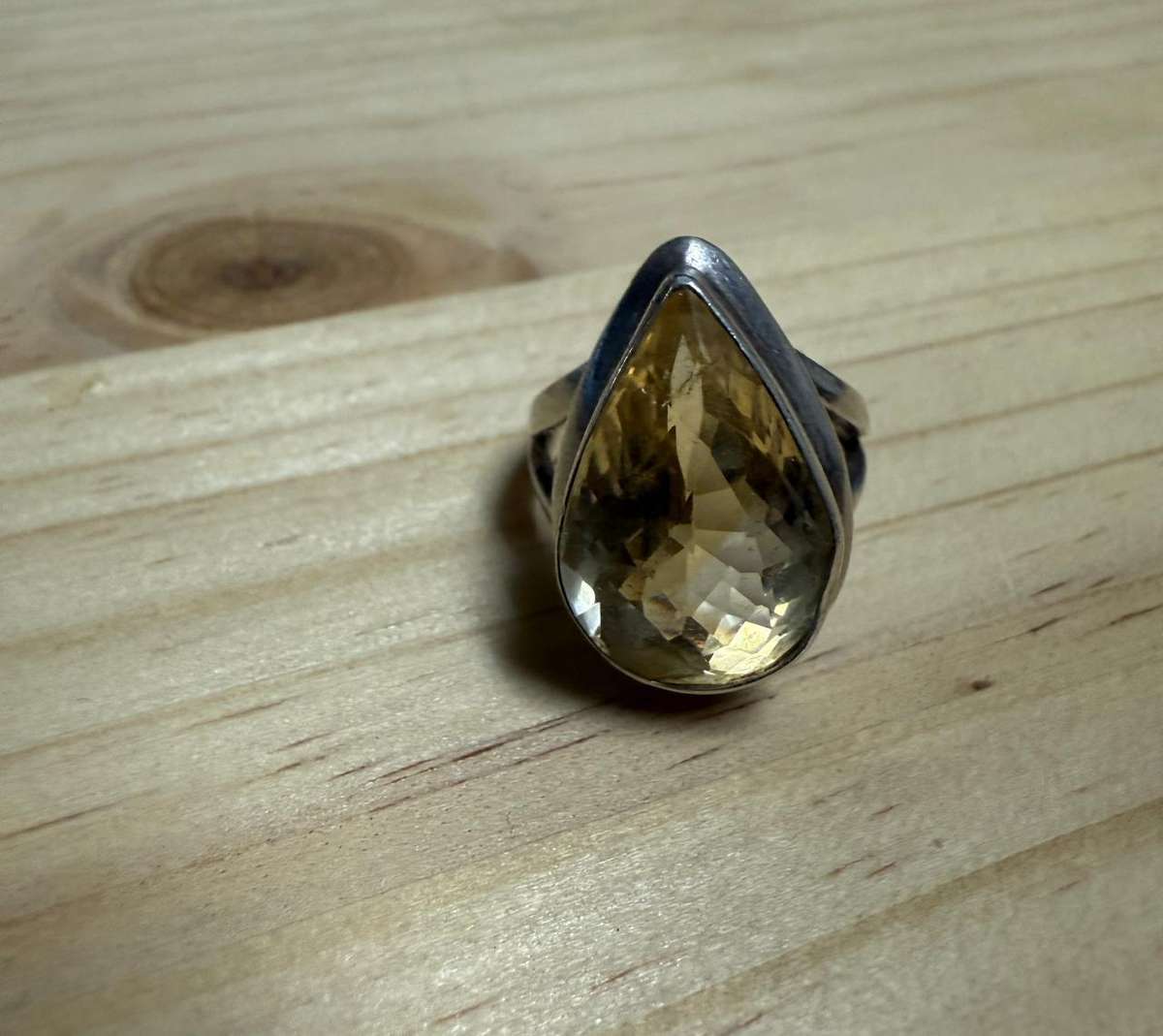 Sterling silver citrine ring