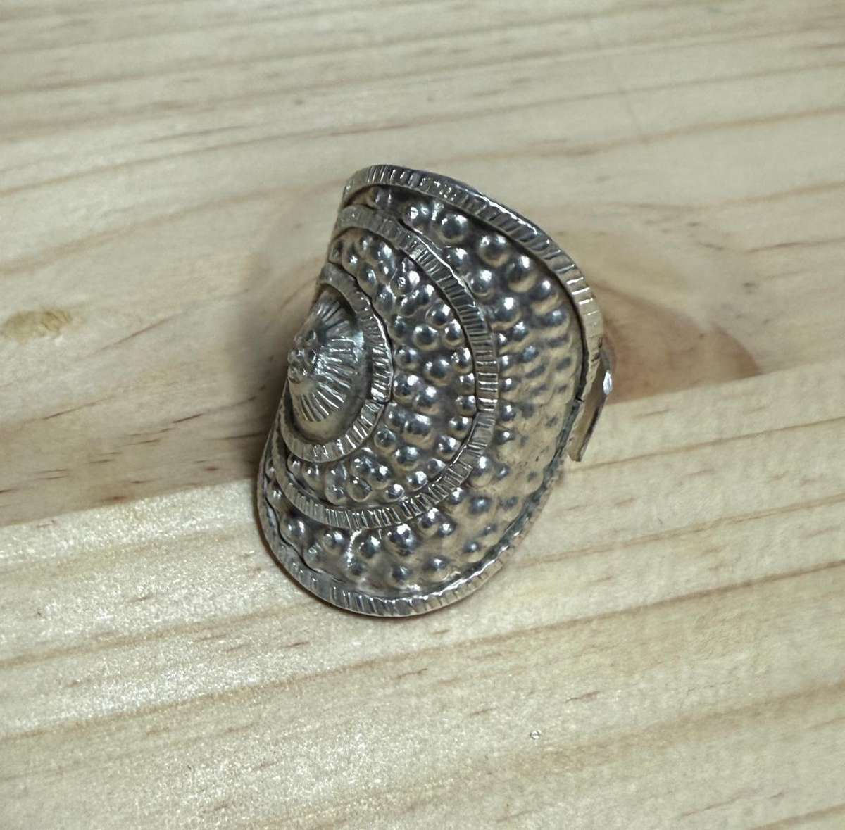 Sterling silver boho ring