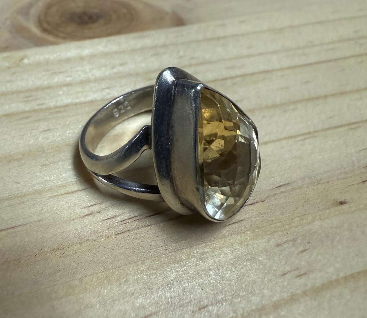 Sterling silver citrine ring