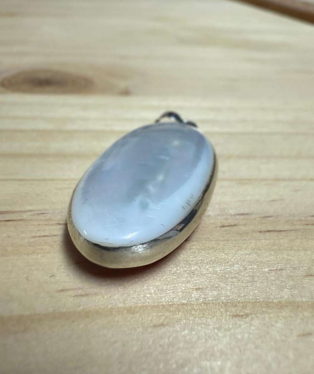 Sterling silver Coral / Mother of Pearl Pendant