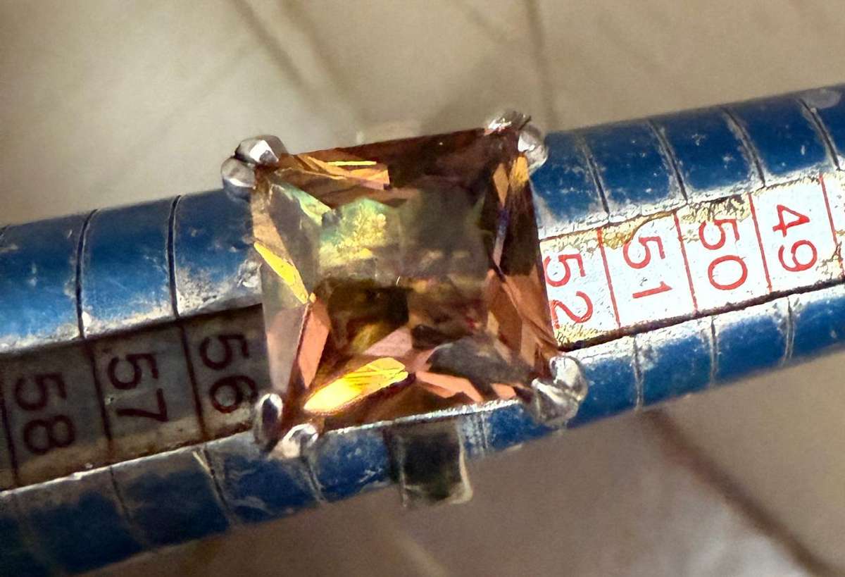 Zultinite sterling silver ring