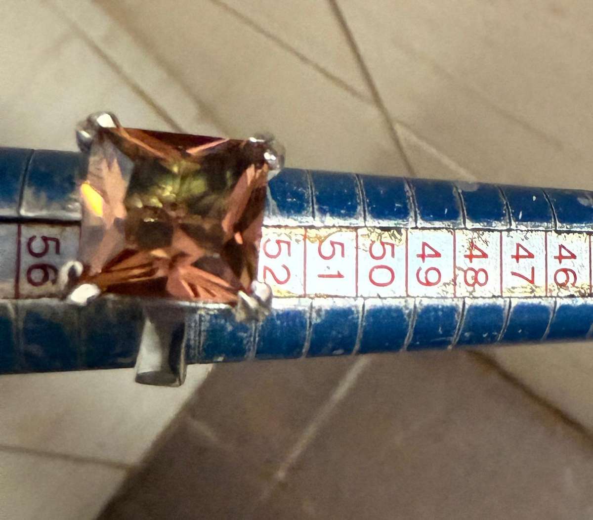 Zultinite sterling silver ring