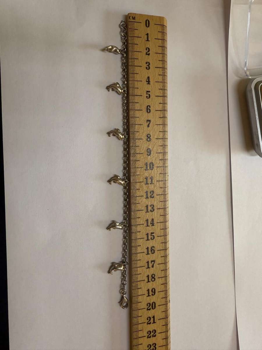 Sterling silver dolphin bracelet