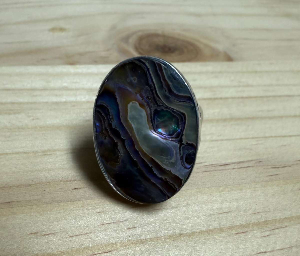 Sterling silver paua shell Ring