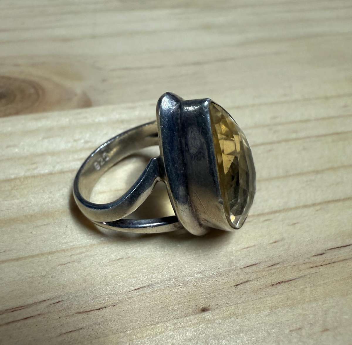 Sterling silver citrine ring