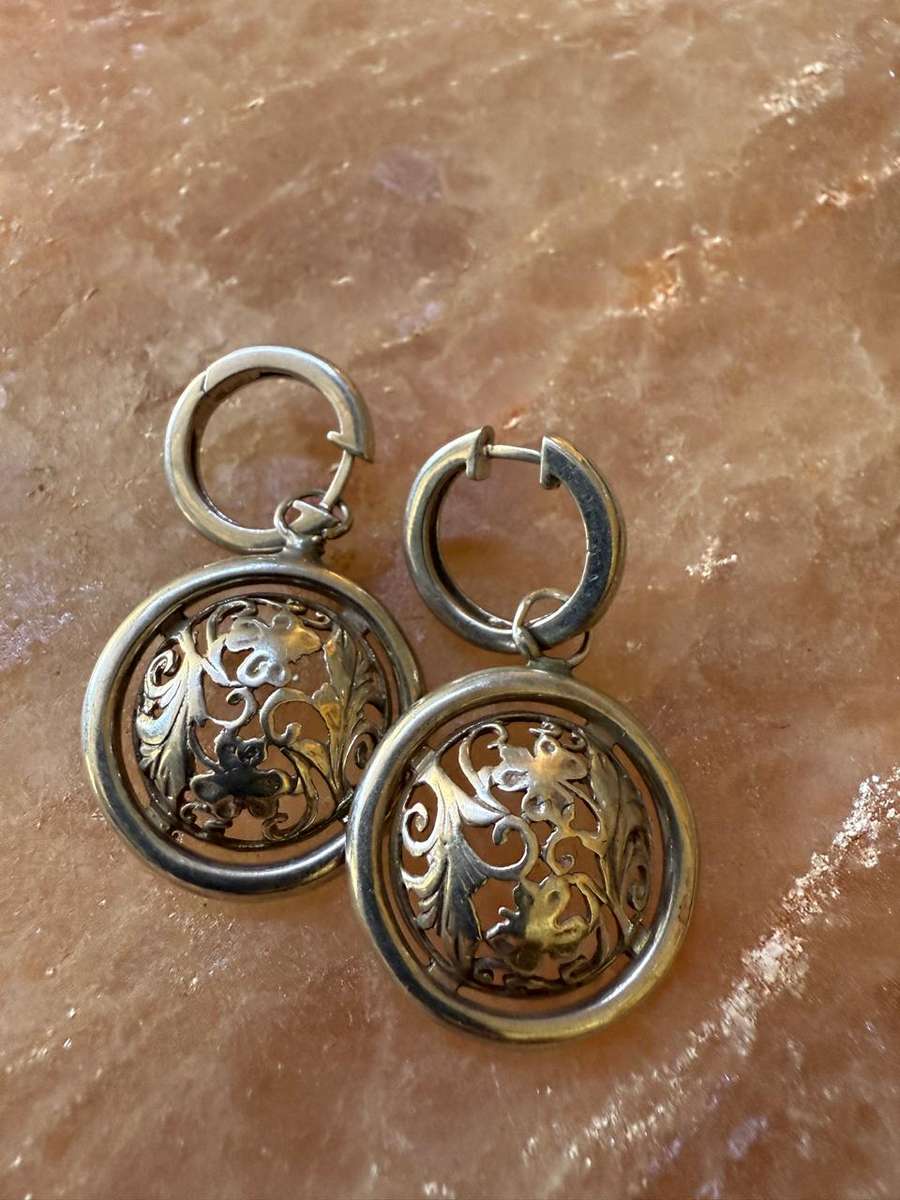 Sterling silver big earrings