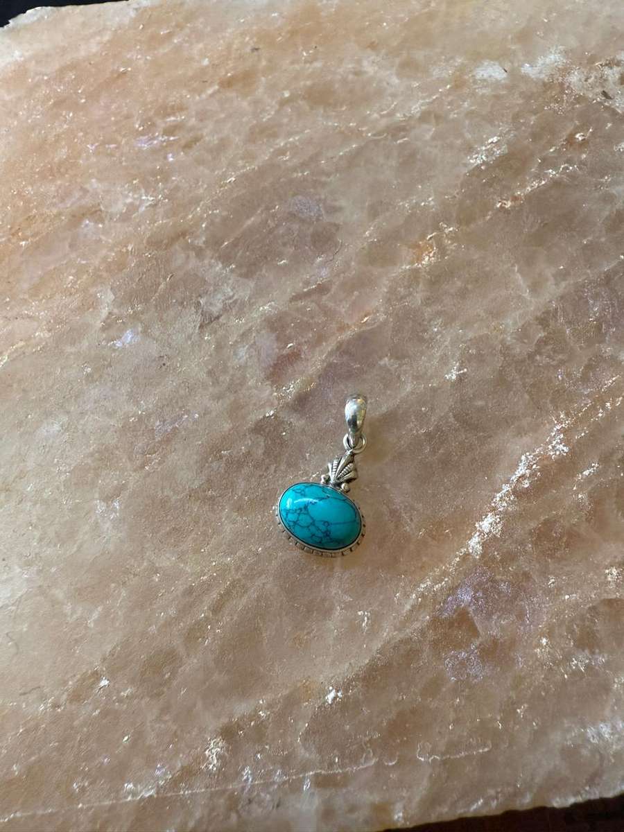 Sterling silver turquoise pendant