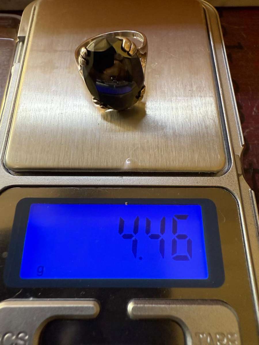 Sterling silver obsidian ring