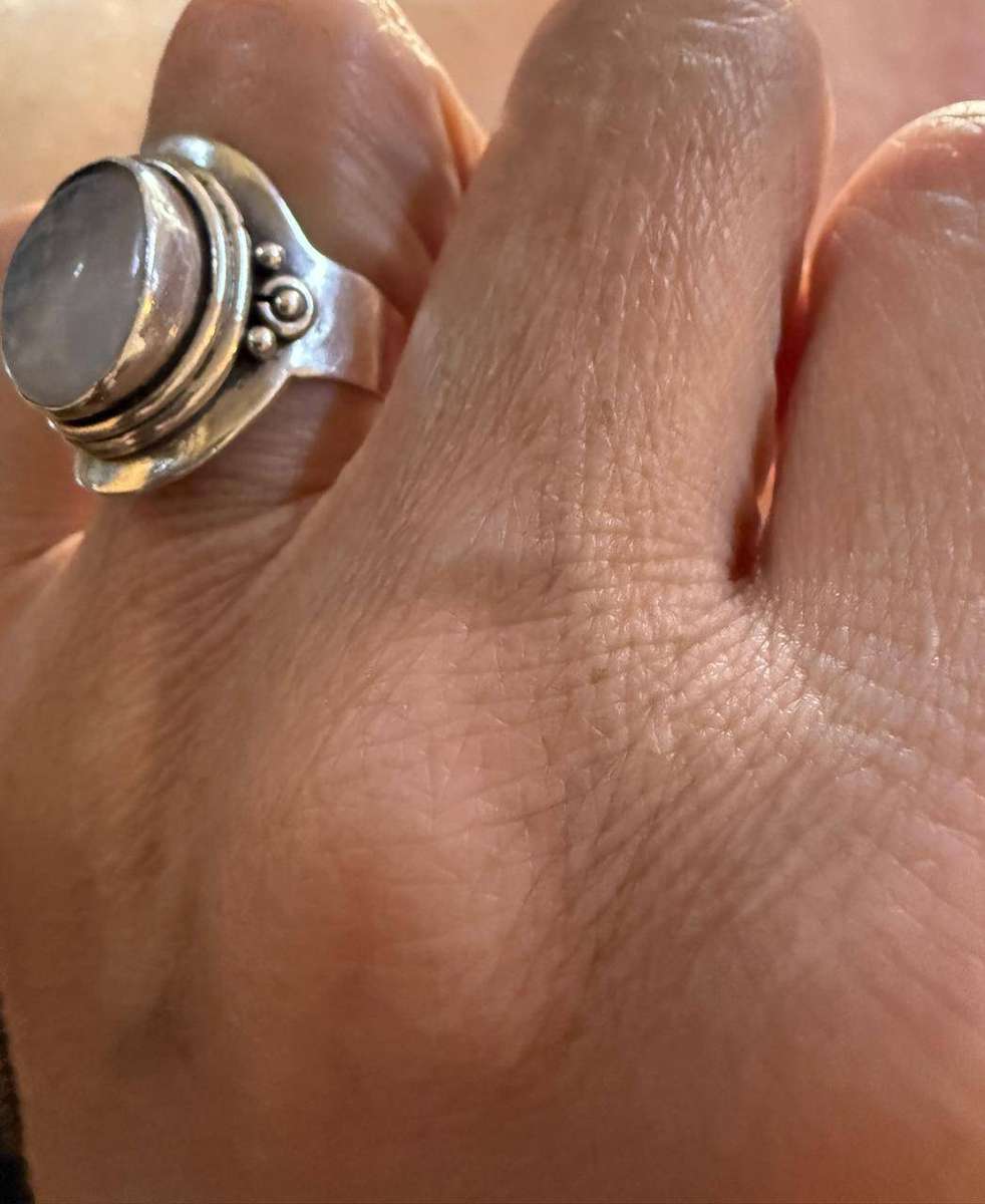 Sterling silver moonstone ring