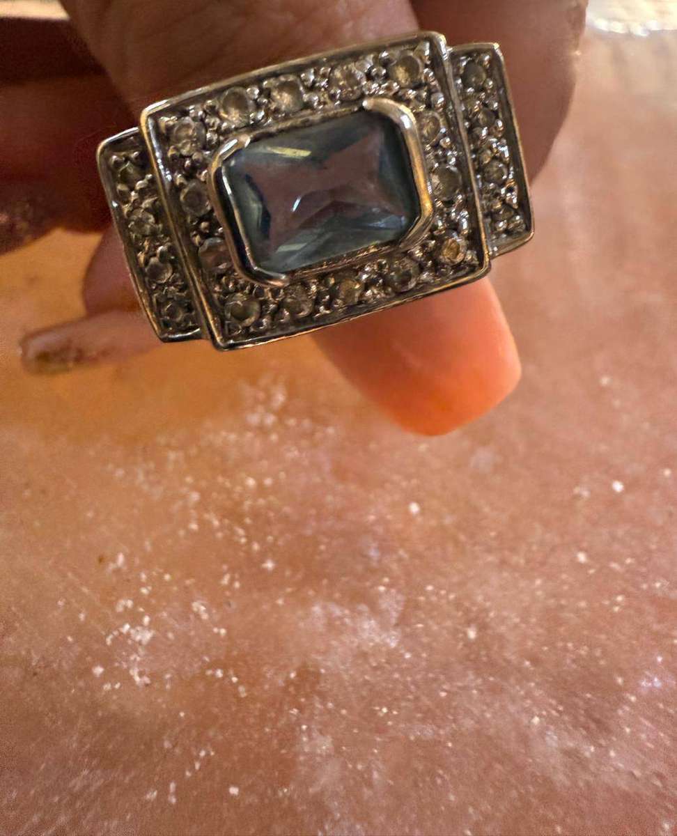 Sterling silver topaz ring