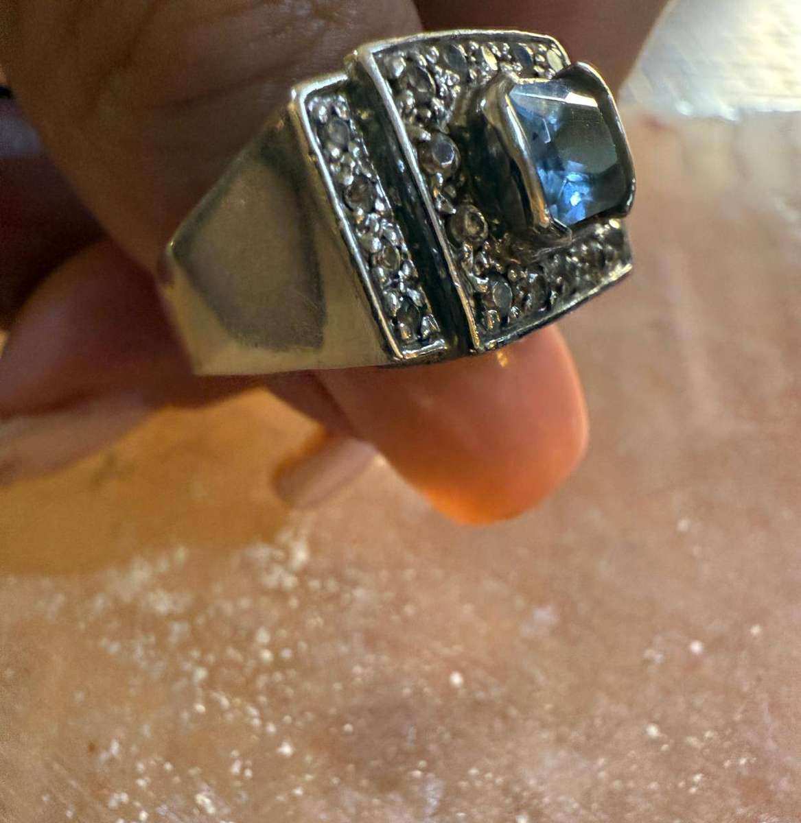 Sterling silver topaz ring