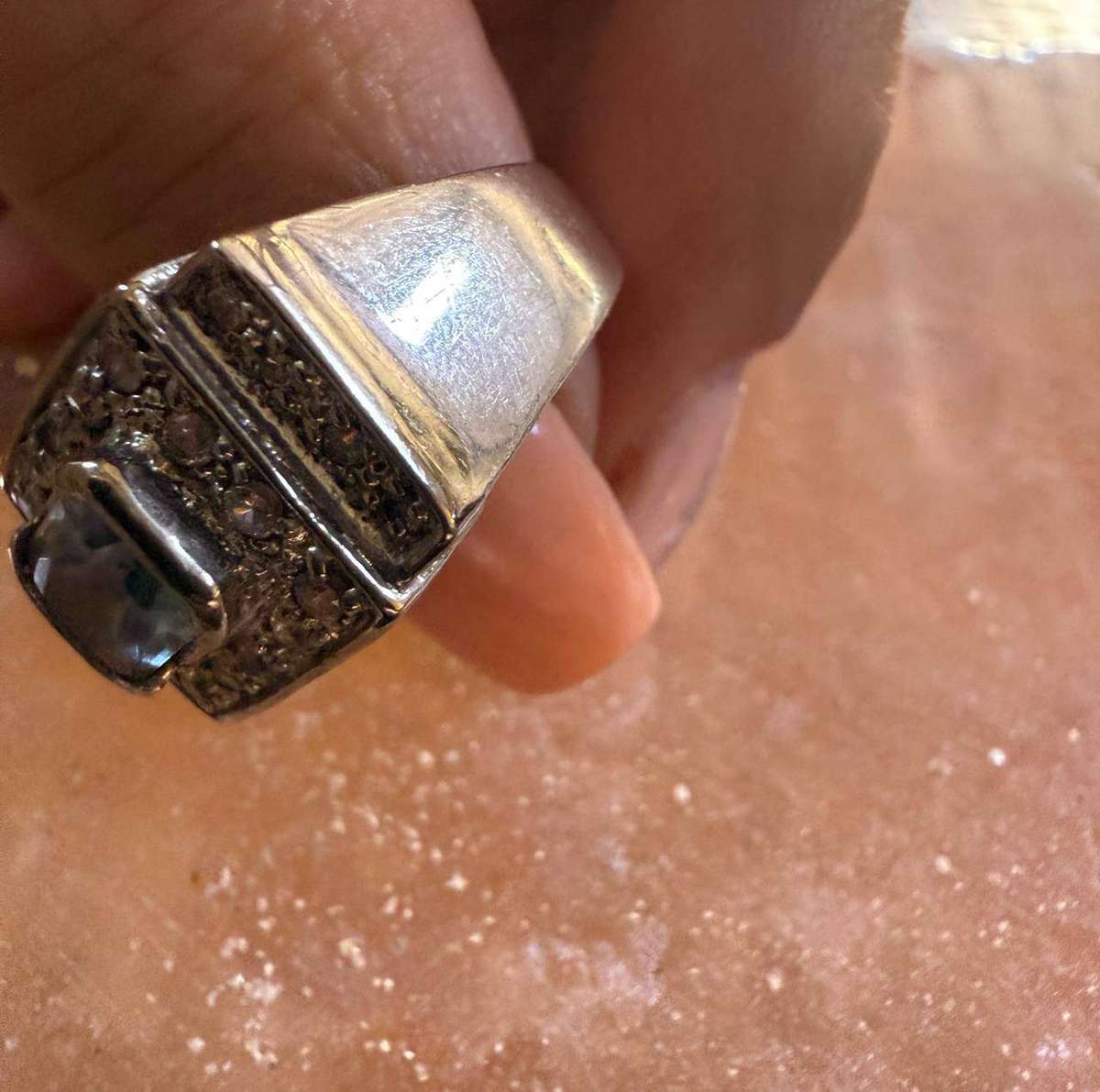 Sterling silver topaz ring