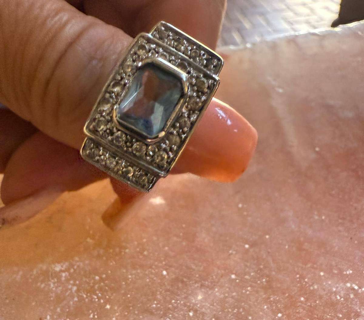 Sterling silver topaz ring