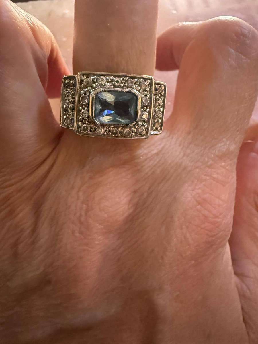 Sterling silver topaz ring