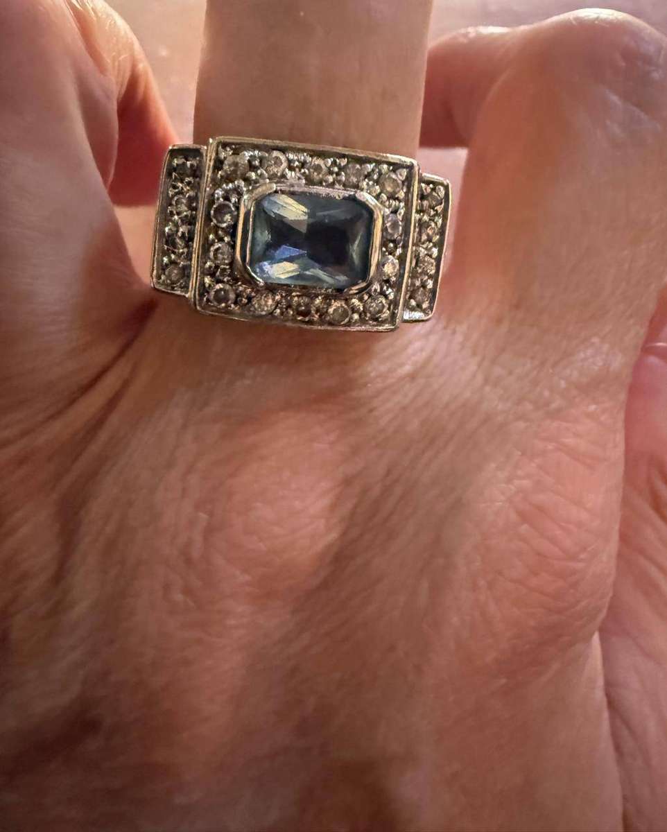 Sterling silver topaz ring