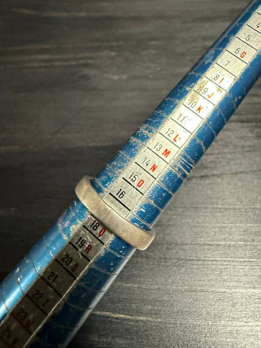 Sterling silver purple & blue stone ring