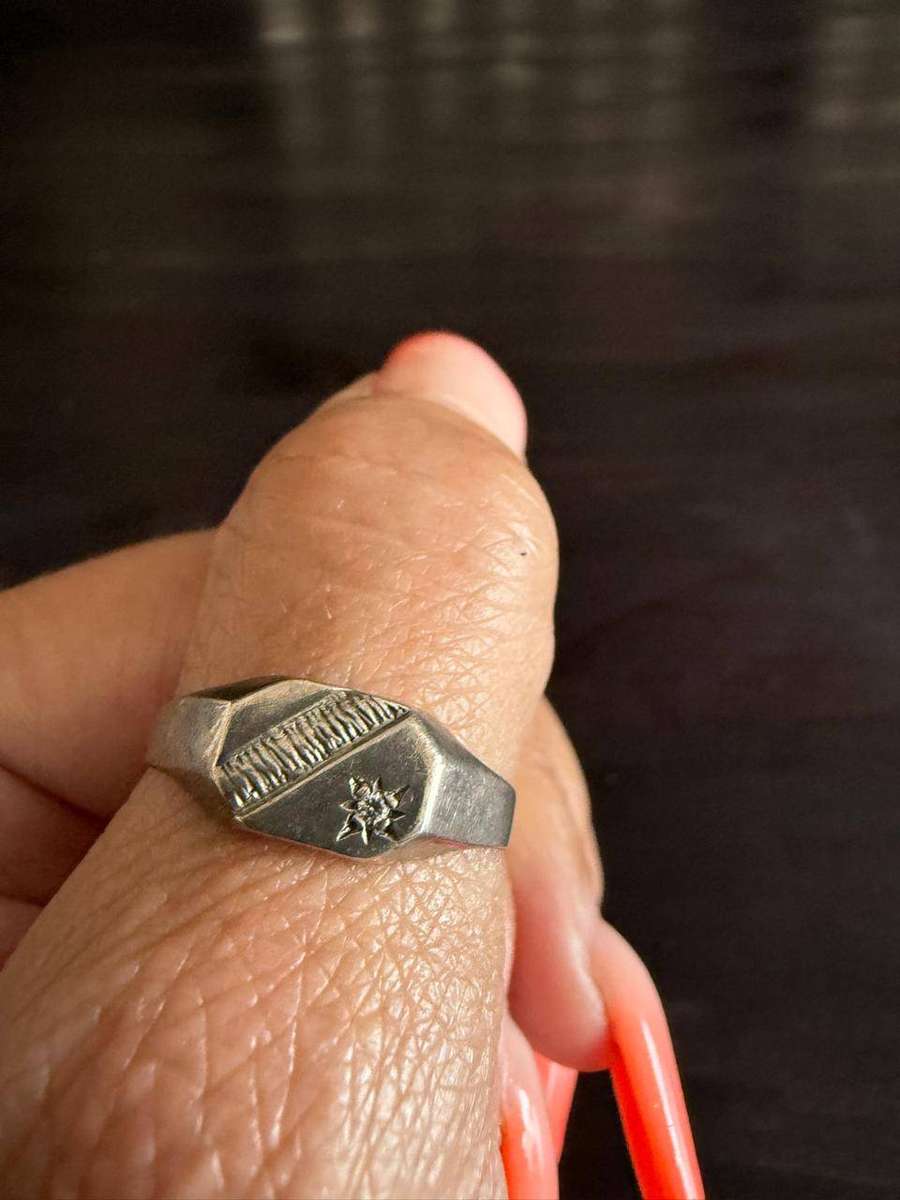 Sterling silver mens ring