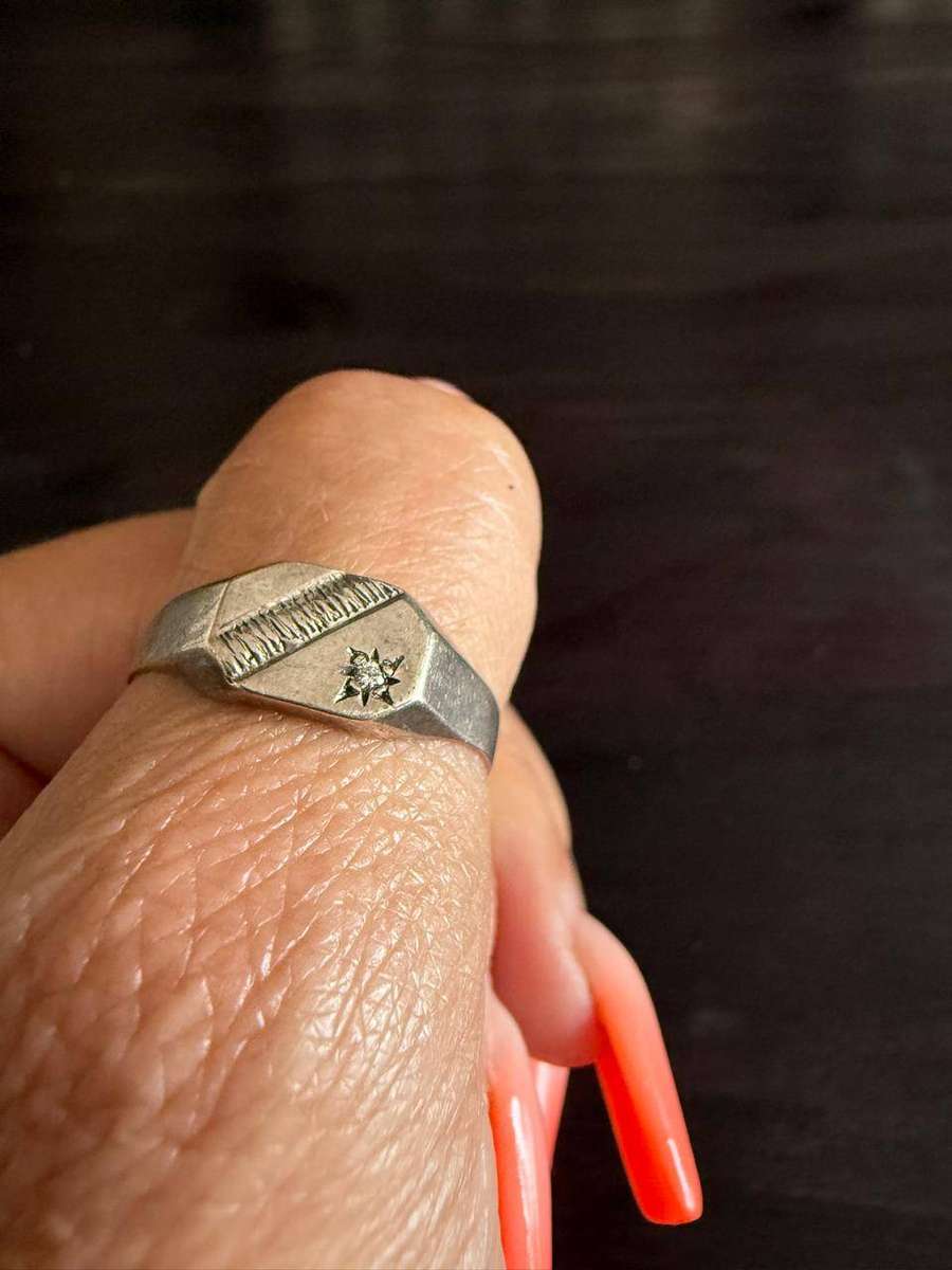 Sterling silver mens ring