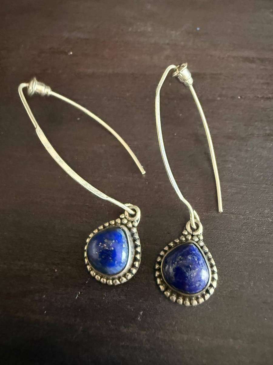 Sterling silver lapis lazuli earrings