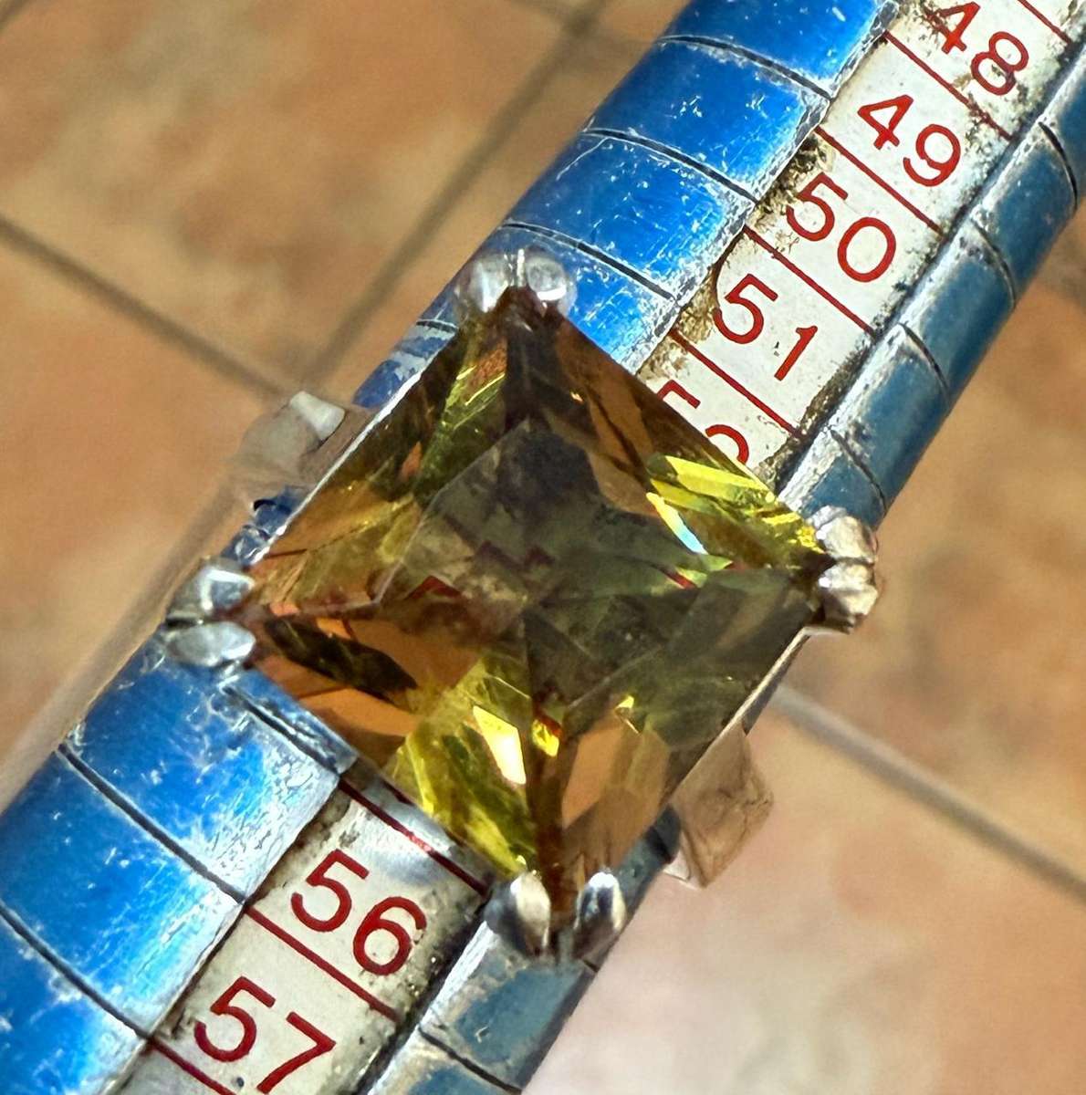 Zultinite sterling silver ring