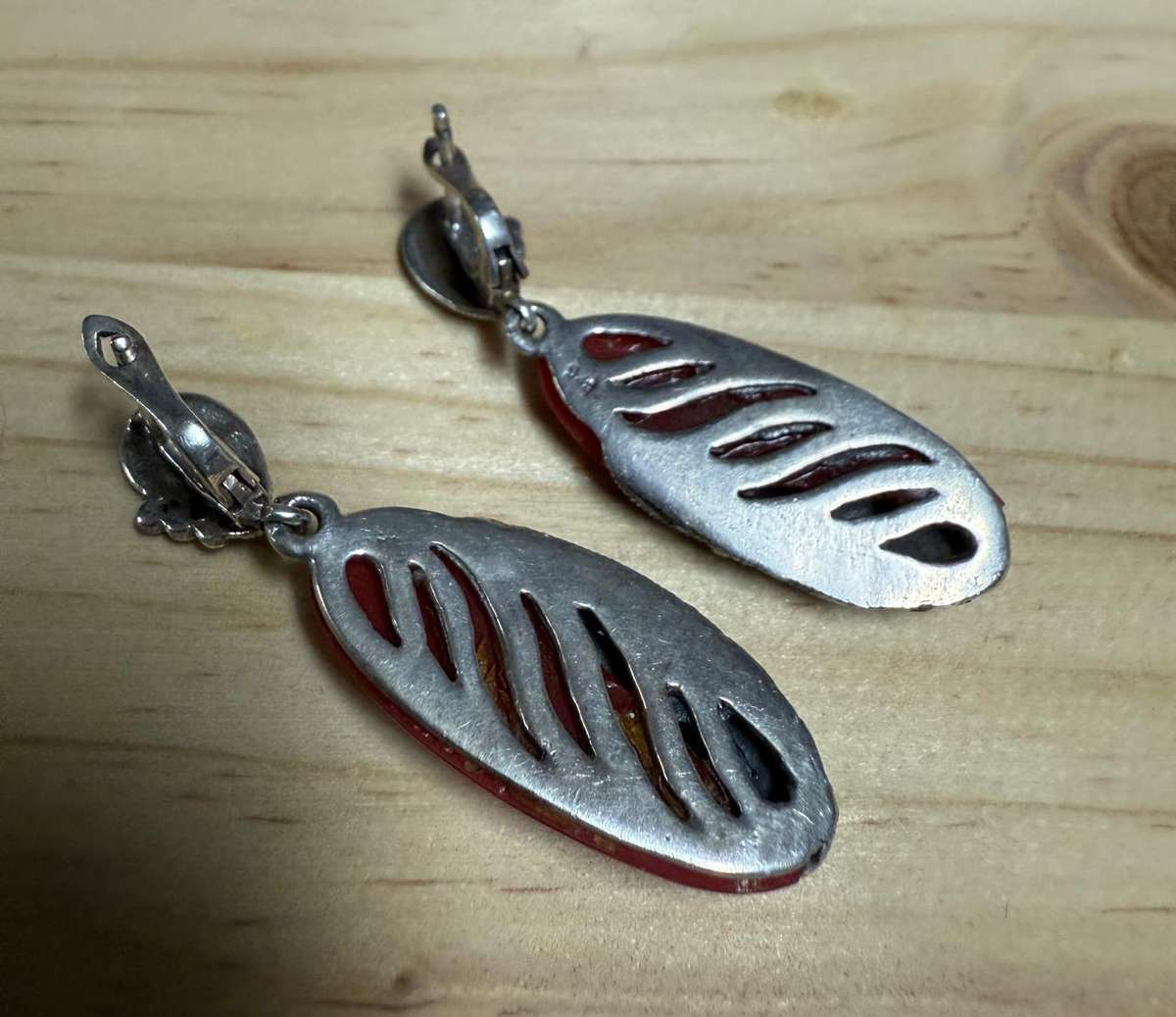 Sterling silver carnelian earrings