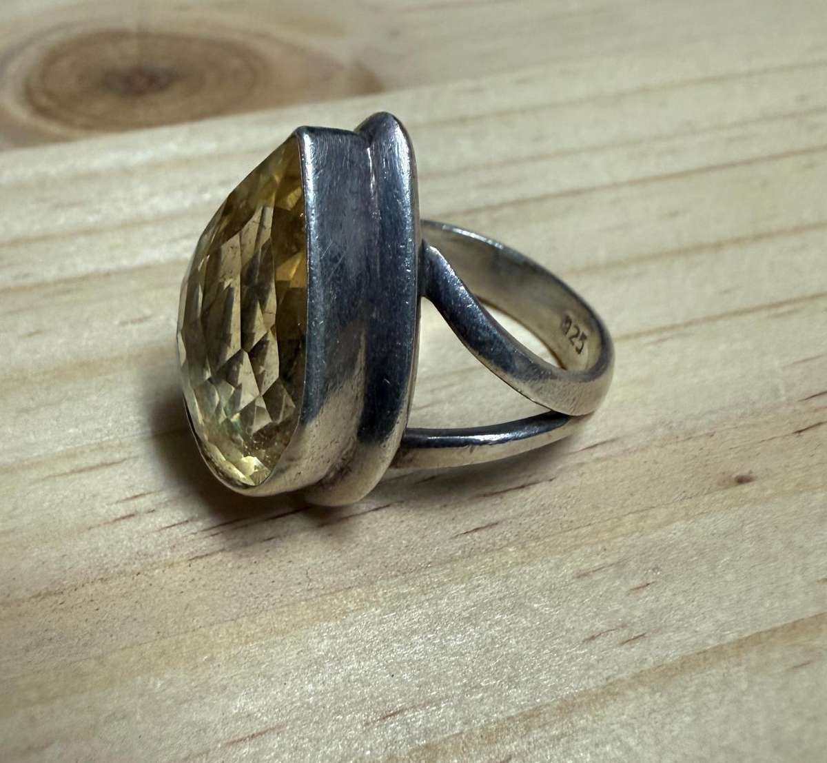 Sterling silver citrine ring