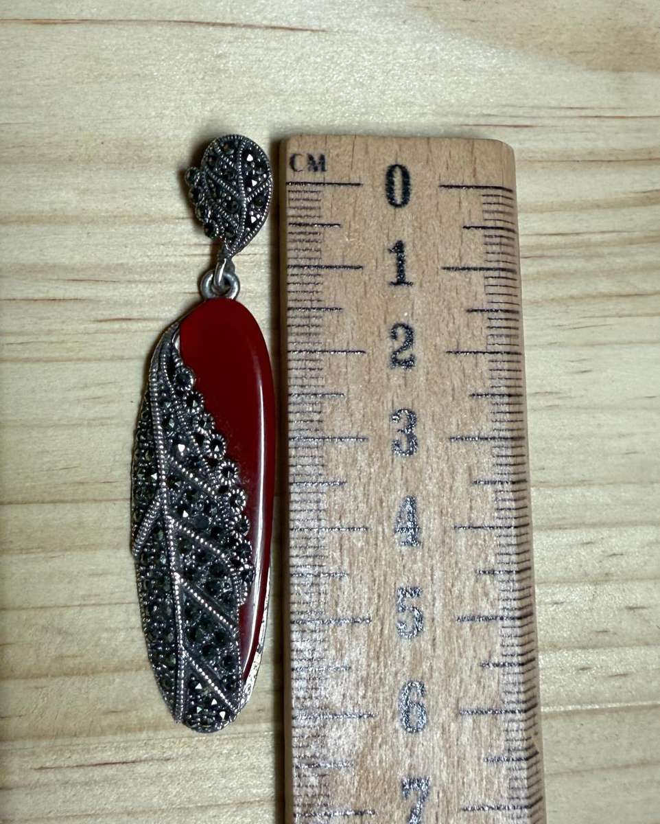 Sterling silver vintage carnelian Pendant