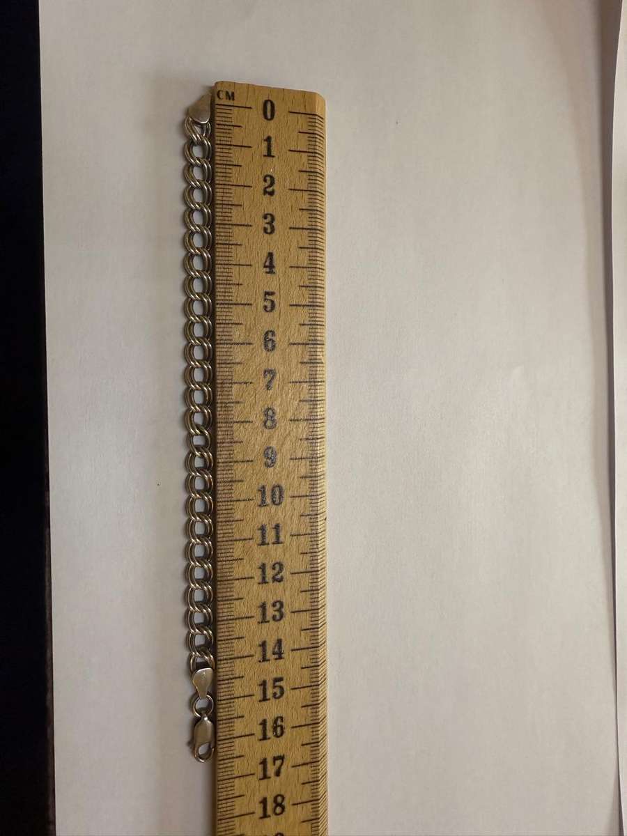 Sterling silver double link bracelet