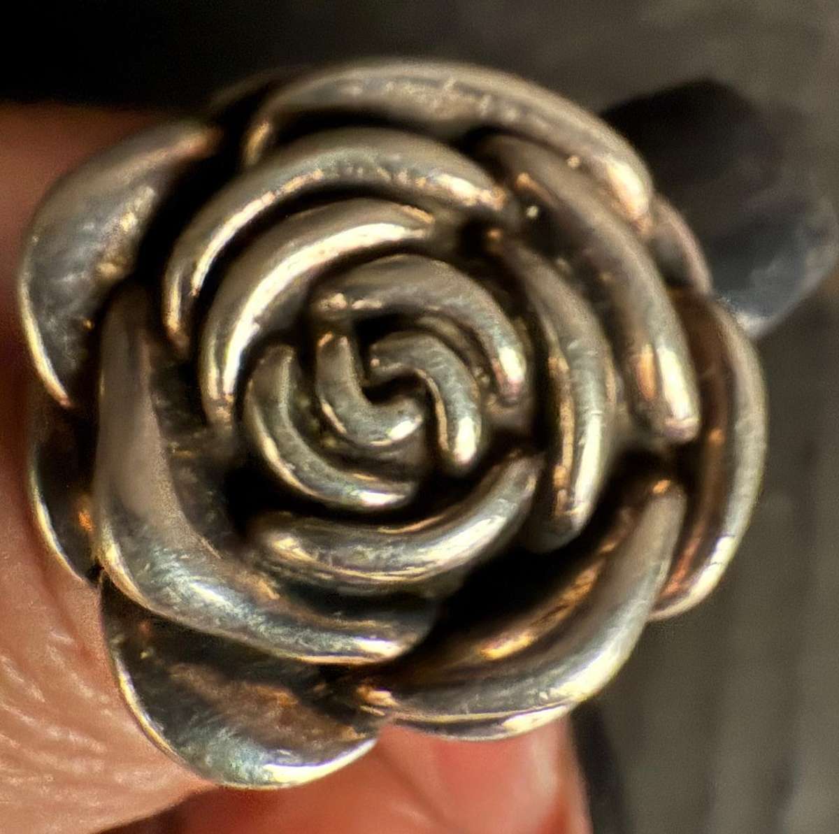 Sterling silver rose ring