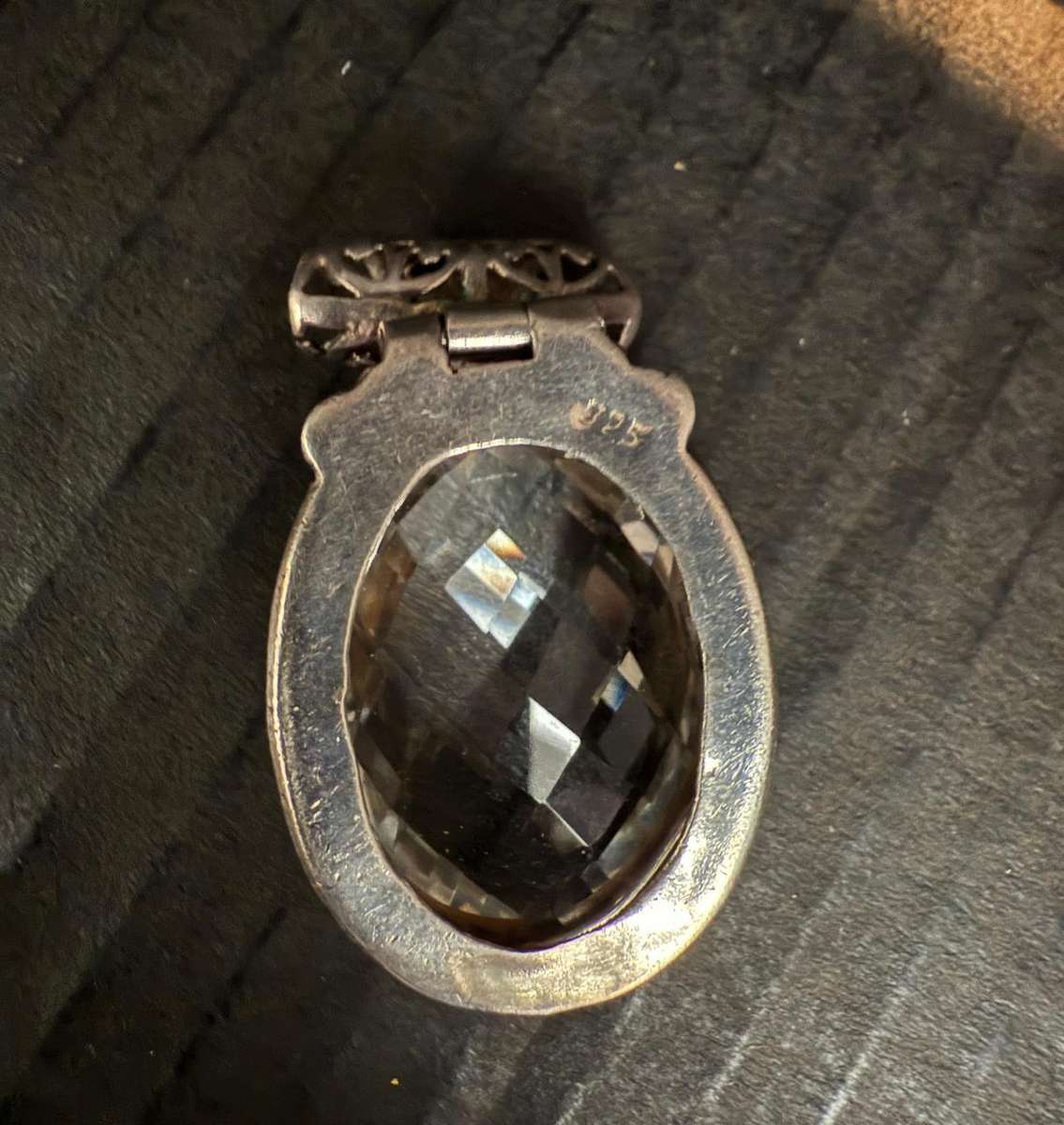 Sterling silver clear pendant