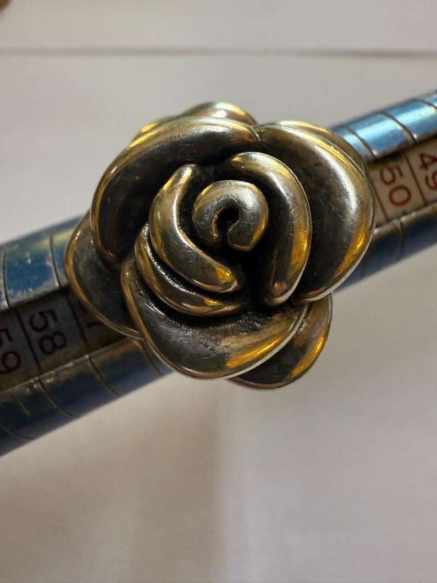 Sterling silver rose ring