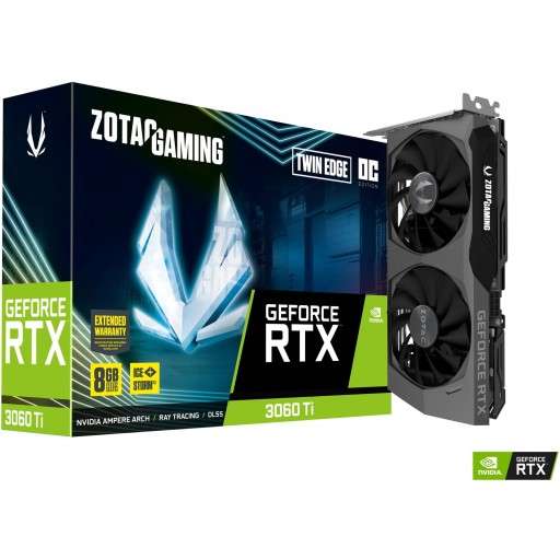 Zotac GeForce RTX 3060 Ti Gaming Twin Edge OC 8GB GDDR6 256-bit PCI-E 4.0 Desktop Graphics Card