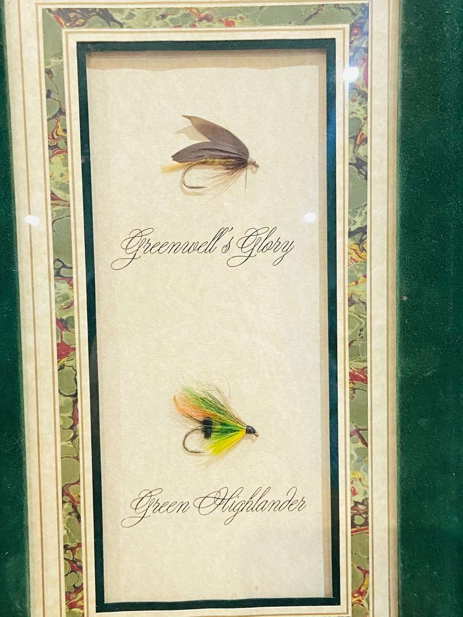 FLY FISHING LOT - WALL HANGER & TWO FRAMES WITH FLIES