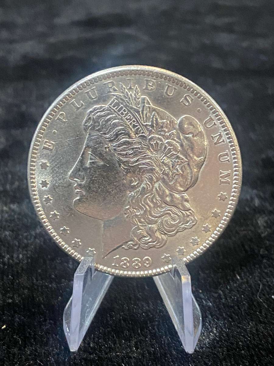 1889 Morgan One Dollar Silver Coin - good condition -
