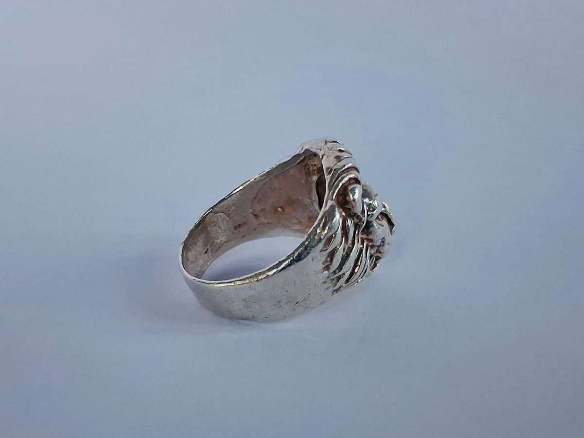 STERLING SILVER LION RING